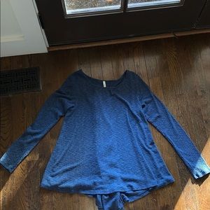 blue long sleeve shirt-S